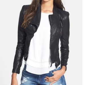 Blank NYC vegan leather moto jacket XL